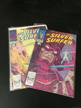 Silver Surfer 1 - 2 Limited Series Epic Comics / Marvel Comics 1988 Mobius Art