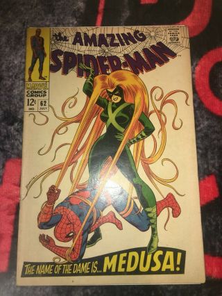 The Spider - Man 62 (july 1968,  Marvel) The Name Of The Dame Is Medusa