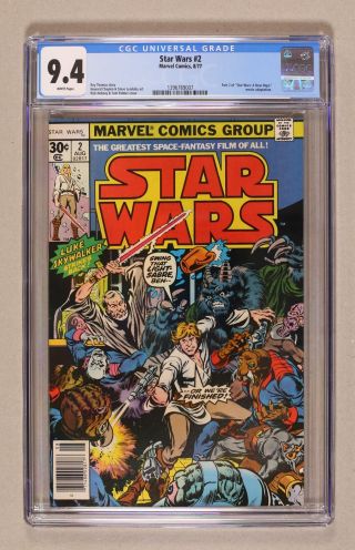 Star Wars (marvel) 2 1977 1st Printing Cgc 9.  4 1396769007