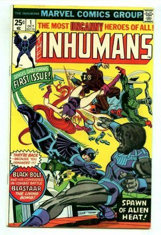 The Inhumans 1 Blastaar Vf,  8.  5 - 9.  0 Marvel Black Bolt 1975 First Issue