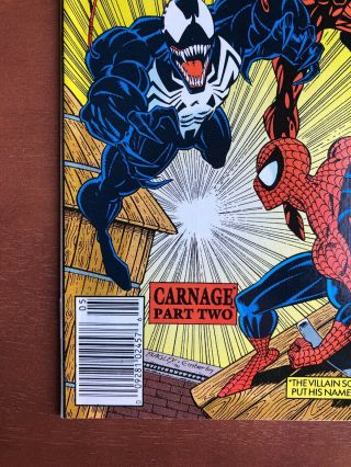 The Spider - Man 362 (1992) 9.  2 NM Marvel Key Issue Comic Carnage App 3