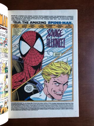 The Spider - Man 362 (1992) 9.  2 NM Marvel Key Issue Comic Carnage App 6