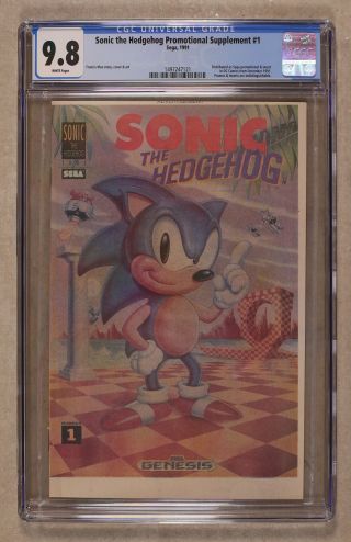Sonic The Hedgehog (sega) 1newsprint 1991 Cgc 9.  8 1497247121