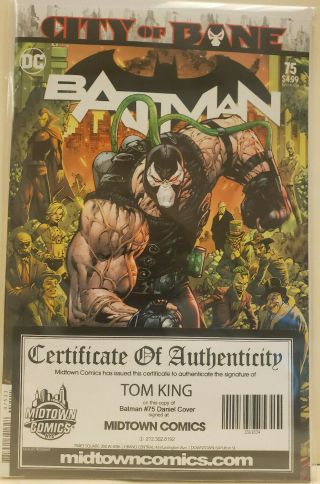 Batman 75 City Of Bane Part 1 Signed By Tom King