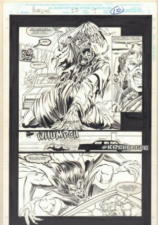 Morbius: The Living Vampire 22 P.  10 - Morbius Chases Art By Nick Napolitano