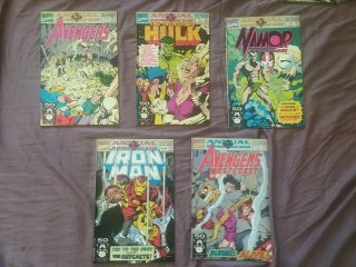 Avengers 1991 Annuals Iron Man,  Namor,  Hulk.  Subterranean Wars Complete Set Of 5