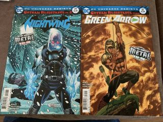 Green Arrow 32,  Nightwing 29 Variants Metal