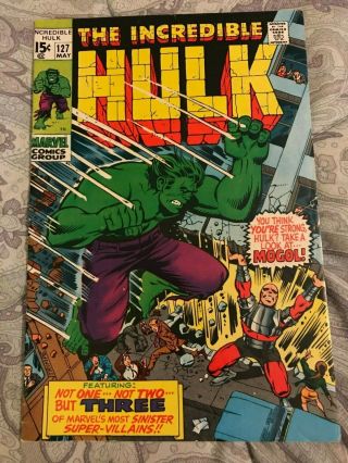 The Incredible Hulk 127 Marvel Comics 1970 Vs Mogol