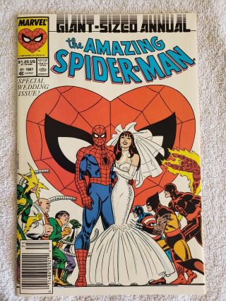 The Spider - Man Annual 21 Marvel 1987 Wedding Issue