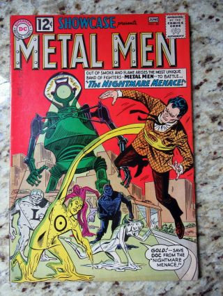 1962 Showcase No.  38 Metal Men 2nd Appearance Strong Cover Colors Fine