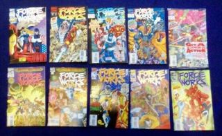 Force 1 - 10 Nm Set 1994 Marvel Comics Forceworks Avengers