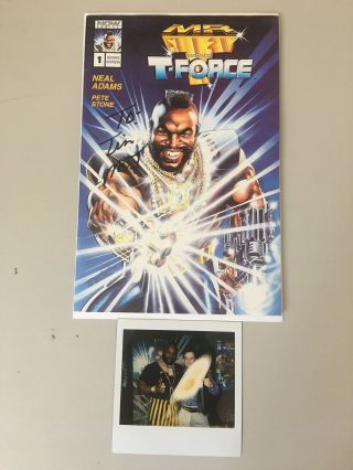 Mr.  T And The T - Force (1993) 1 Neal Adams Cover Signed By Mr.  T Vf Very Fine