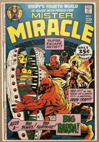 Mister Miracle 4 - 6.  0 (fn) 1st Big Barda 1971 Dc Bronze