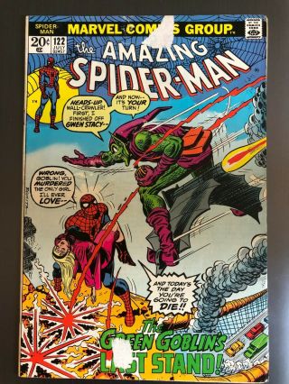 Spider - Man 122 July 1973 Death Of Green Goblin - Over 45 Years Old