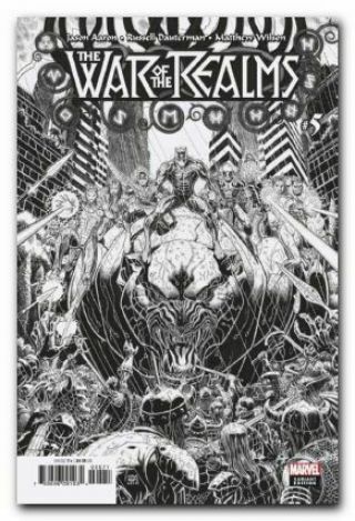 War Of The Realms 5 1:200 Adams Black & White Variant Cover