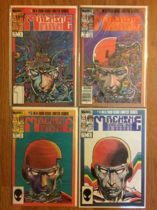 Machine Man 1,  2,  3 & 4 (1984) Complete Series (1st Arno Stark / Iron Man 2020)