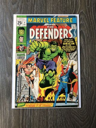 Marvel Feature 1 Origin & 1st.  App.  Of The Defenders.