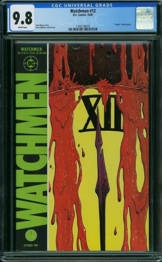 Watchmen 12 - Cgc 9.  8 Nm/mt - Dc 1987 - Conclusion Of Classic Alan Moore Story