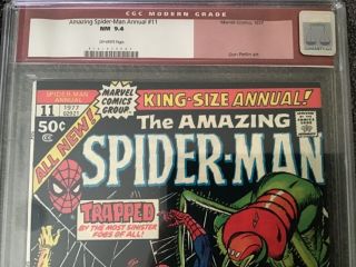 Spider - Man Annual 11 Cgc 9.  4 Nm Off - White Pages - Old Cgc Modern Label