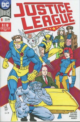 Pitathon Comic Sketch Cover Art X - Men Justice League Full Color