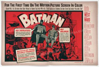 Batman: The Movie _original 1966 Trade Print Ad / Theatre Promo_texas Premiere