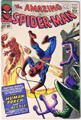 S002.  The Spider - Man 21 By Marvel Comics (1965) 2nd App.  Of The Beetle