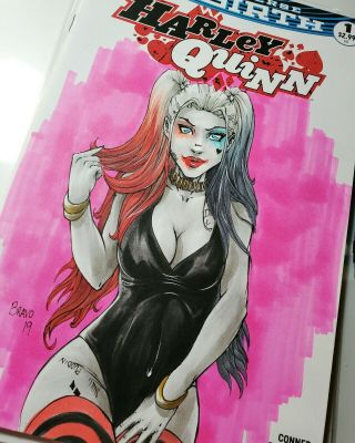 Dc Harley Quinn Sketch Cover By Luis Bravo
