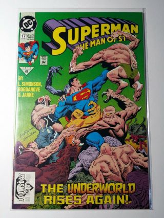 Dc Comics Superman Man Of Steel 17 1st Cameo Appearance 1st Print Doomsday Nm