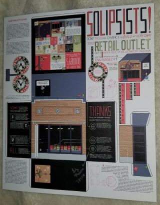 Chris Ware Mini Poster,  Autographed By Manager Of Store That Is Featured On It.