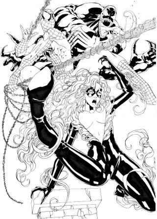 Marvel Comics Black Cat Spider - Man & Venom Art Gwen Mary Jane Hobgoblin