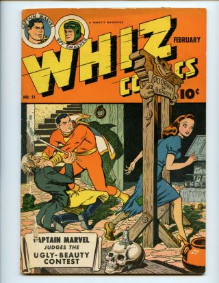 Whiz Comics 51 Great Captain Marvel Story Solid Vg/fn 5.  0 Ugly - Beauty Contest
