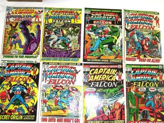 Sixteen Different Mostly Early Issues Of Captain America And The Falcon