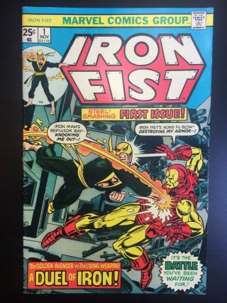 Iron Fist 1 (1975) Fn - 5.  0/5.  5 1st Solo Title & Vs Iron Man - Mvs Intact - Key