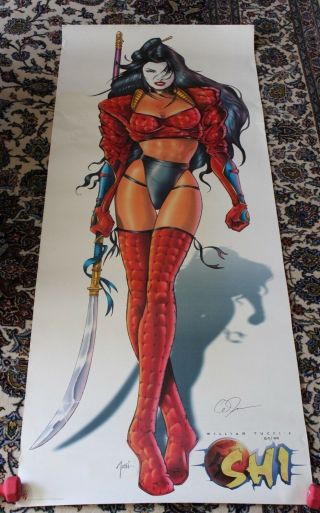 1997 Shi Poster Signed By William Tucci Crusade Comic 72 " X30 "