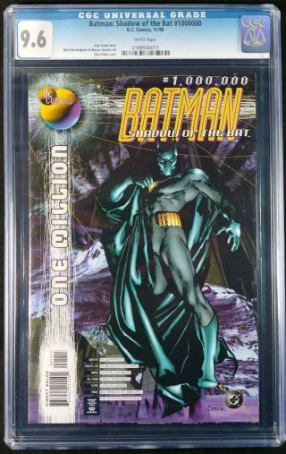 Batman: Shadow Of The Bat 1000000 Cgc 9.  6 White Pages (dc Comics 1998)