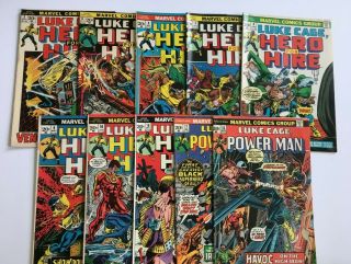 Luke Cage Hero For Hire 2 3 4 5 8 9 10 16 17 18 Fn - Fn,  Marvel Comics 1972 - 1974