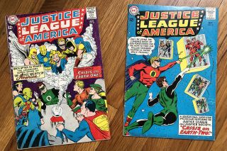 Justice League America 21,  22 1st Justice Society Crisis Silver Age Set