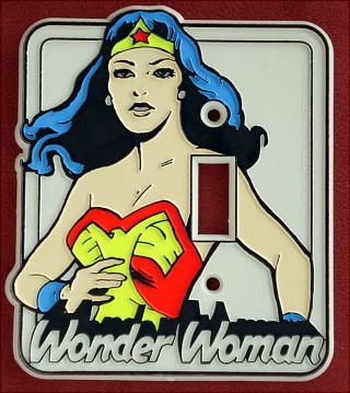 1976 Wonder Woman Switch Plate Glow In The Dark Cover Nos Vintage Comic