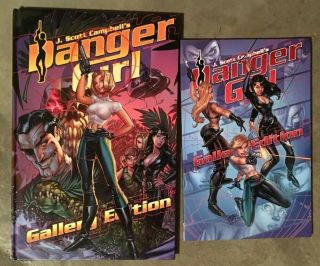 J.  Scott Campbells Danger Girl Gallery Edition Oversized Hardcover And Softcover