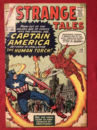 Strange Tales 114 Fn - 5.  5 1963 Marvel Comic Key 1st Silver Cap (acrobat)