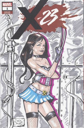 X - 23 1 Sketch Cover Art By Chris Caniano Art In Color Hot