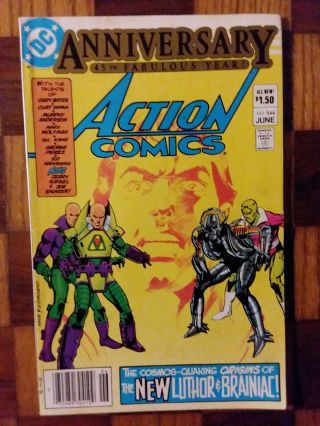 Action Comics 544 (1983) (1st App Luthor Battle Armor & Brainiac) Newsstand