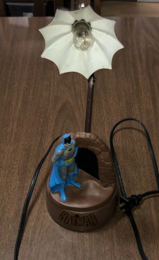Vintage Vanity Fair Ind.  Batman Batcave Desk Top Lamp Justice League -