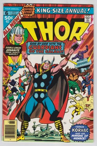 Thor Annual 6 Vf - Nm 9.  0 Guardians Of The Galaxy Sal Buscema Art
