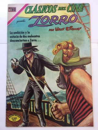 1969 Spanish Comics Clasicos Del Cine 214 El Zorro Novaro Mexico EspaÑol