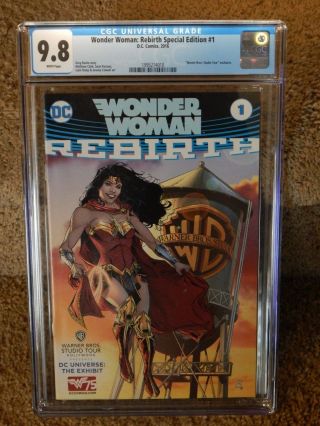 Wonder Woman: Rebirth Special Edition 1 Cgc 9.  8 Warner Brothers Tour Variant
