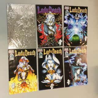 Lady Death Crucible 1 - 6 Complete Set 1 2 3 4 5 6 Chaos Comics (cr02)