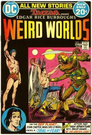 Weird Worlds 1 Nm - 9.  2 John Carter Burroughs Joe Kubert Dc Bronze Bin