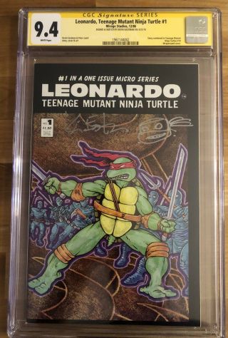 Tmnt Leonardo 1 Cgc 9.  4 1986 Teenage Mutant Ninja Turtles Signed Sketched Ss