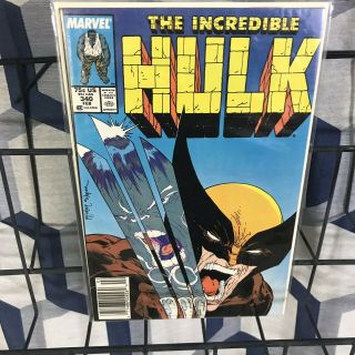The Incredible Hulk 340 (feb 1988,  Marvel) Vs Wolverine Todd Mcfarlane Art